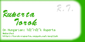 ruperta torok business card